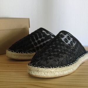 New Steve Madden Mesh espadrille mule clog flat Gilligan 7.5